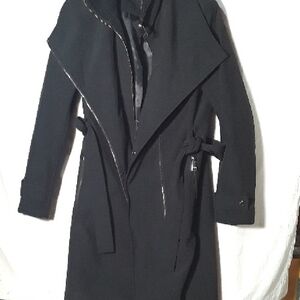 Halston Heritage Elegant Black Trench Coat